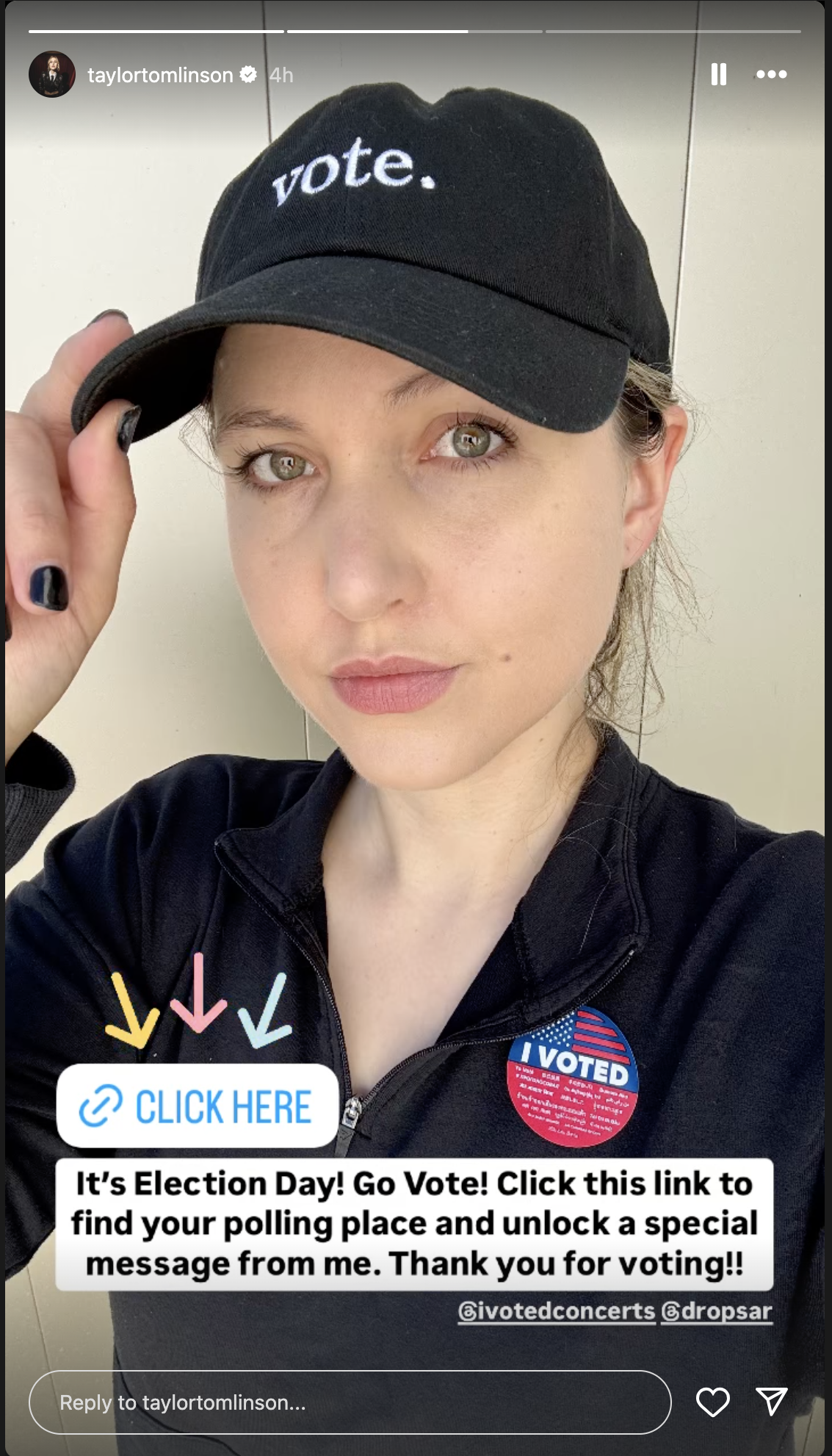 Taylor Tomlinson #iVoted Campaign